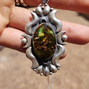 Dark moon silver pendant